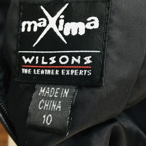 Wilsons Leather Vintage 100%  Leather Maxima A- Line Skirt Size 10 New With Tags - Picture 5 of 5